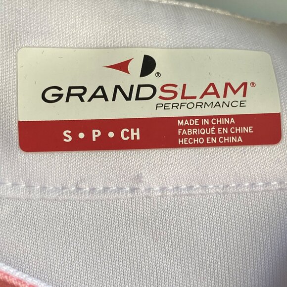 GRAND SLAM On Course Womens Top Floral Printed Funnel Neck Size S Short Sleeve - Picture 6 of 12